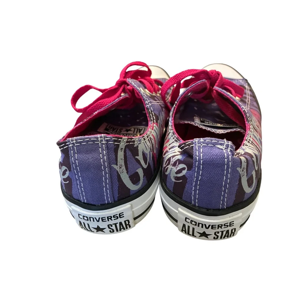 Converse Chuck Taylor All Star Youth 4.5 Purple New Script Logo Low Top Sneaker